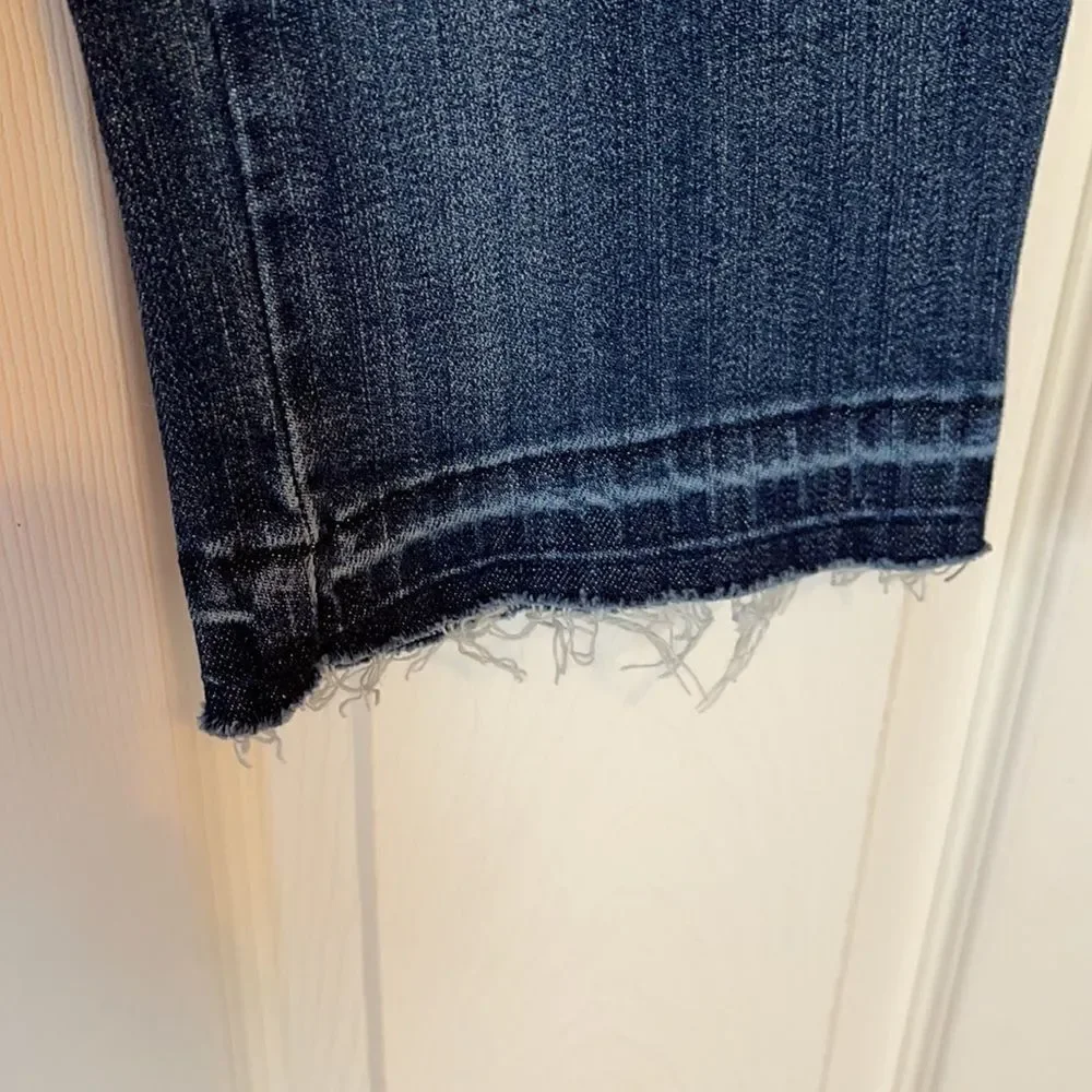 Kut floral Reese ankle straight jean sz 6